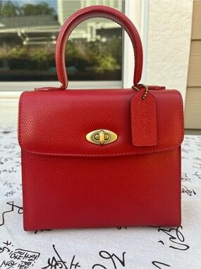 Coach MINI Vintage E6E 4413 Red Madison Gracie Leather Handbag - Made in Italy